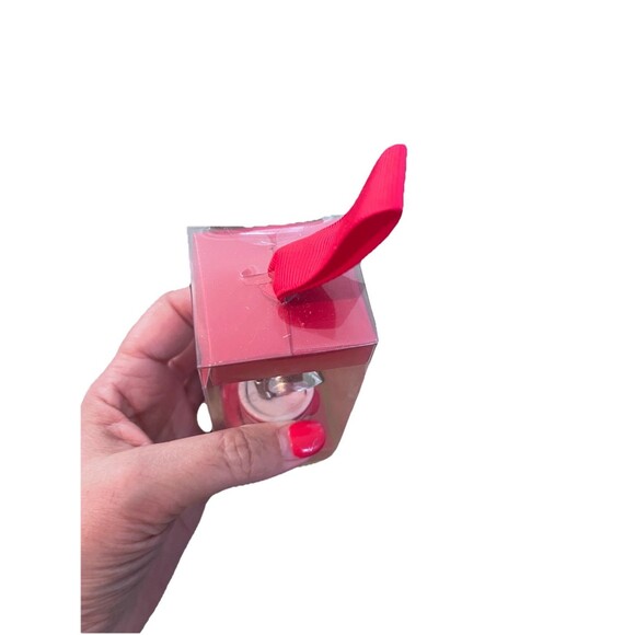 Brand New Crate & Barrel Mini Red Striped Ceramic Crock & Metal Utensils - Picture 4 of 7